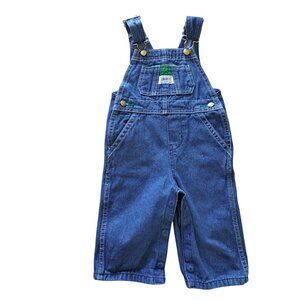 Liberty Denim Overalls Toddlers 12M Adjustable Straps Snap Closure Cotton Blue